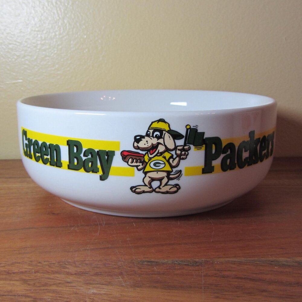 greenbay packers football vintage dog bowl NWT NFL licensed (W4469)